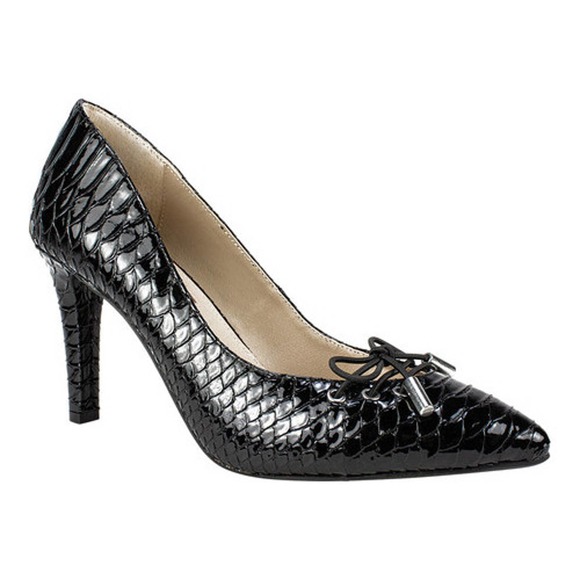 NIB Rialto Sz 7.5M MULLY Patent Leather Snakeskin Shoes Pumps Heels - Picture 6 of 6